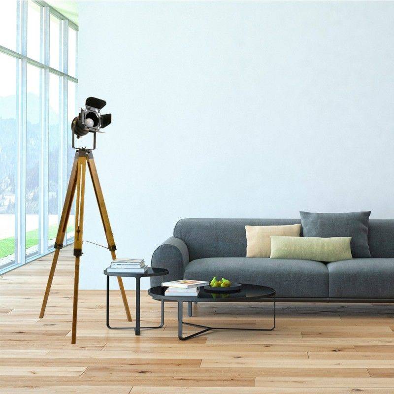 Vintage floor lamp with tripod "CINEMA" 139cm