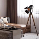 Vintage floor lamp with tripod "CINEMA" 139cm