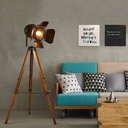 Vintage floor lamp with tripod "CINEMA" 139cm
