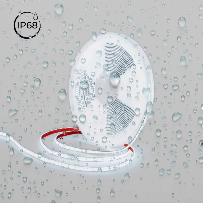 Submersible LED strip 48V DC - Monochrome - 9.6W/m - 12mm - IP68 - 20 metres - 168ch/m