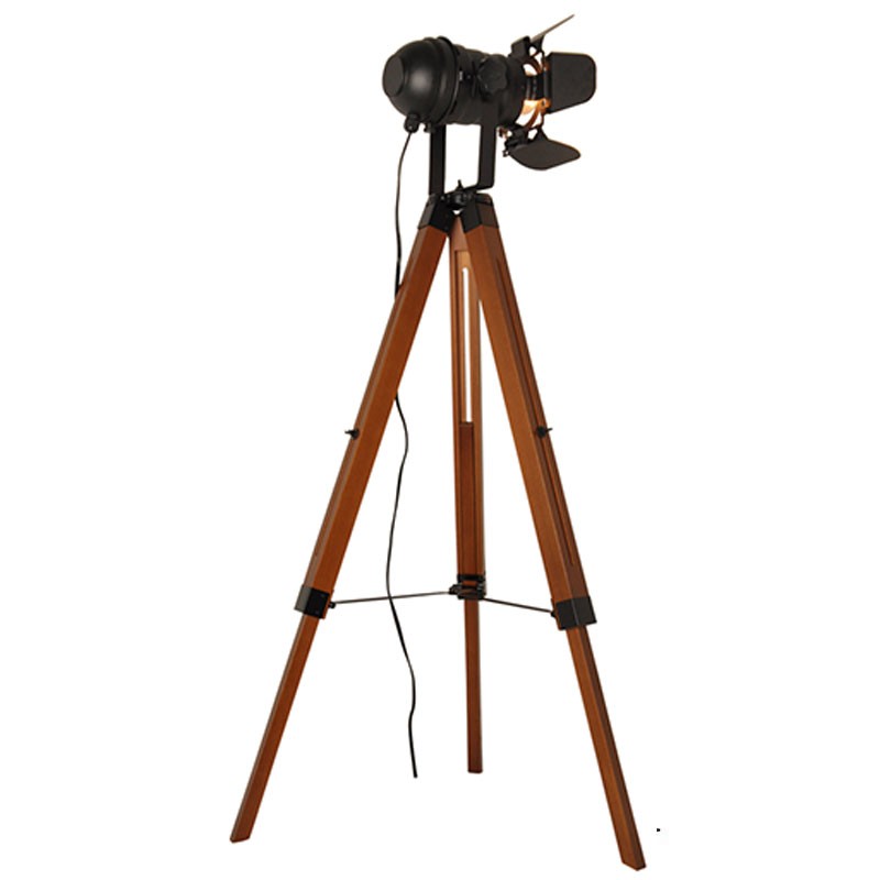 Vintage floor lamp with tripod "CINEMA" 139cm