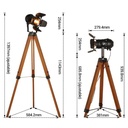Vintage floor lamp with tripod "CINEMA" 139cm