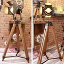 Vintage floor lamp with tripod "CINEMA" 139cm