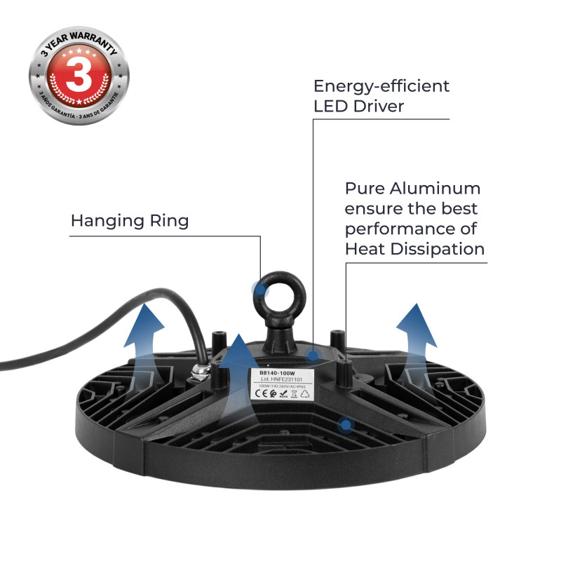 LED High bay light 100W - 100lm/W - IP65