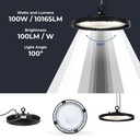 LED High bay light 100W - 100lm/W - IP65