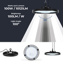 LED High bay light 100W - 100lm/W - IP65
