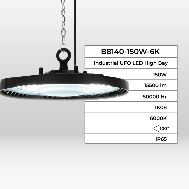 LED High bay light 150W - 100lm/W - IP65
