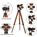Vintage floor lamp with tripod "CINEMA" 139cm