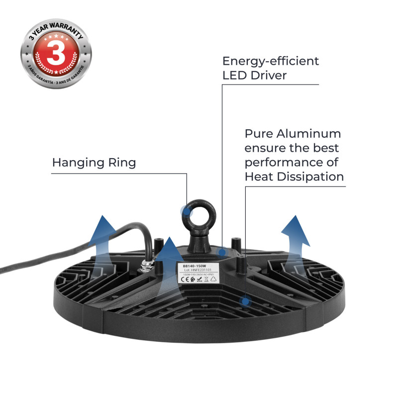LED High bay light 150W - 100lm/W - IP65