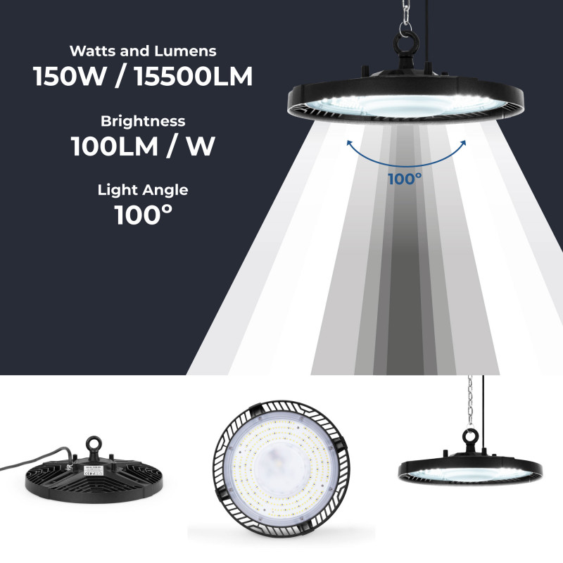 LED High bay light 150W - 100lm/W - IP65