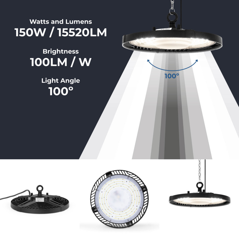 LED High bay light 150W - 100lm/W - IP65