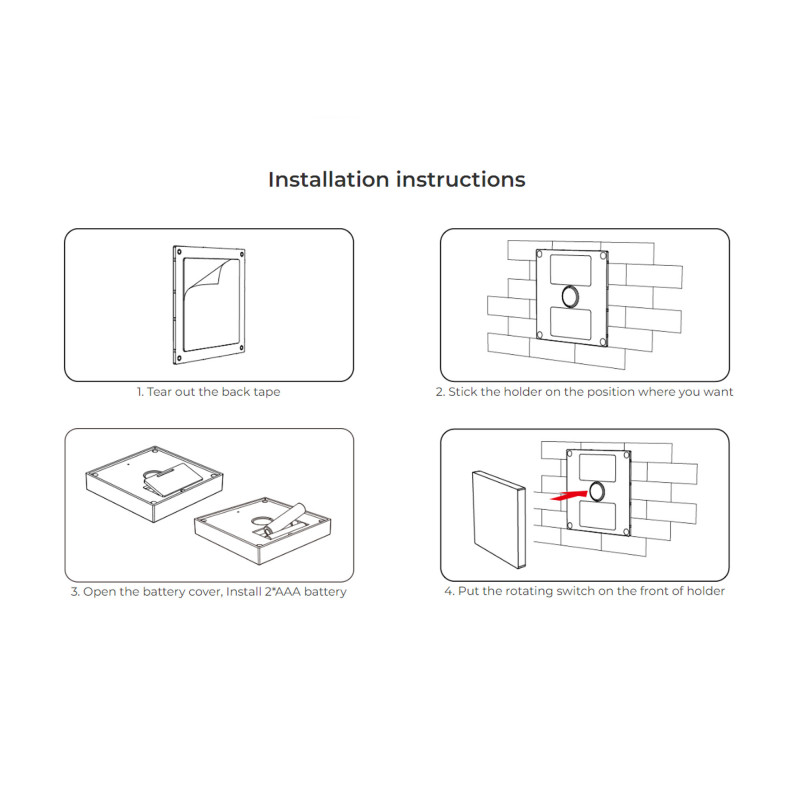 RGB and RGBW touch control panel - 4 zones - Black - MiLight