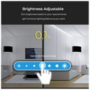 RGB and RGBW touch control panel - 4 zones - Black - MiLight