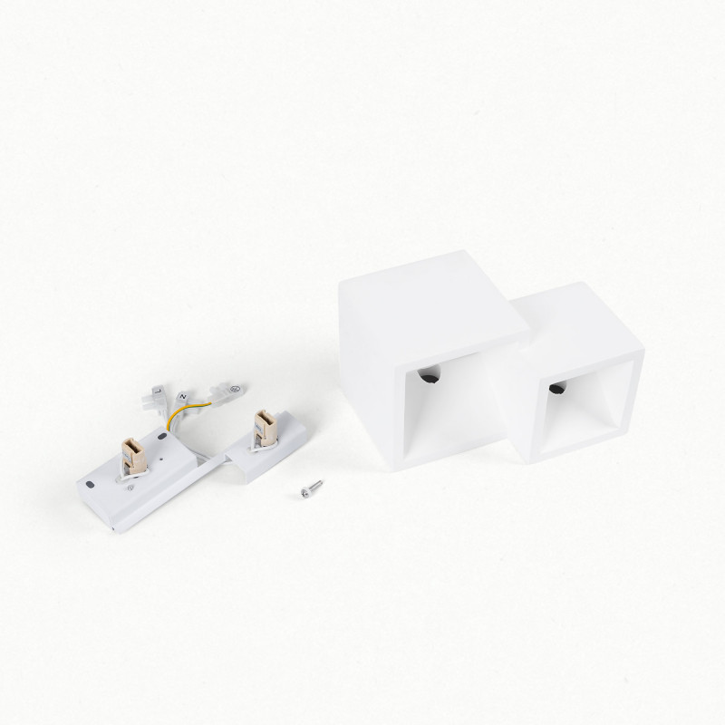 Wall light "Cube" - plaster - 2 x G9