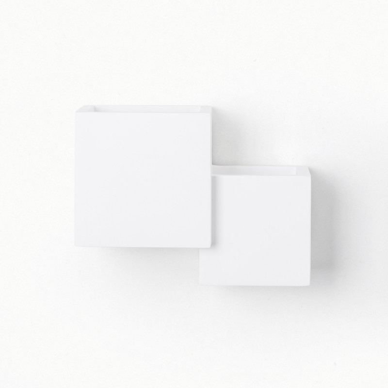 Wall light "Cube" - plaster - 2 x G9