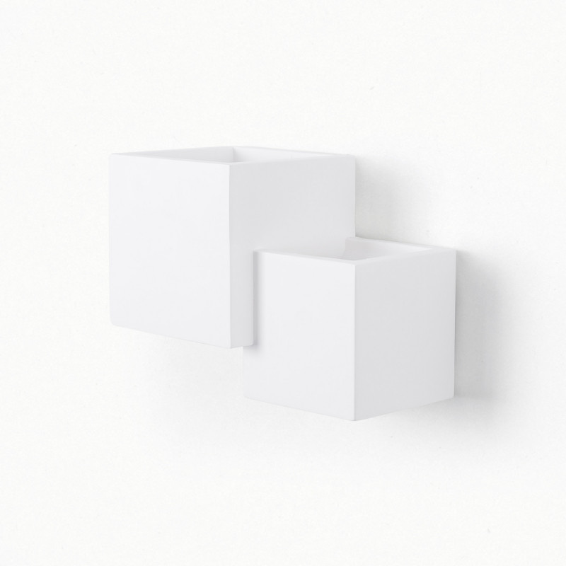Wall light "Cube" - plaster - 2 x G9