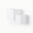 Wall light "Cube" - plaster - 2 x G9
