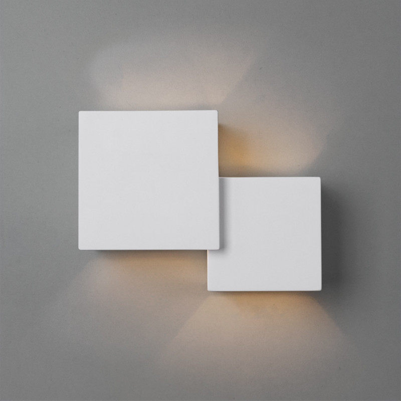 Wall light "Cube" - plaster - 2 x G9
