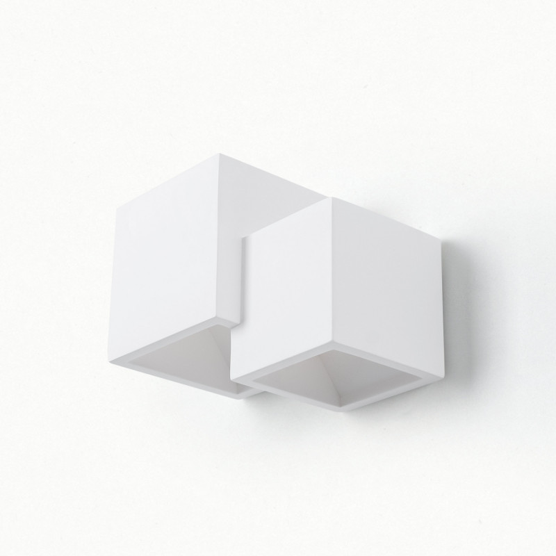 Wall light "Cube" - plaster - 2 x G9
