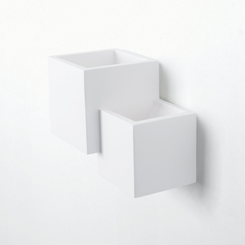 Wall light "Cube" - plaster - 2 x G9