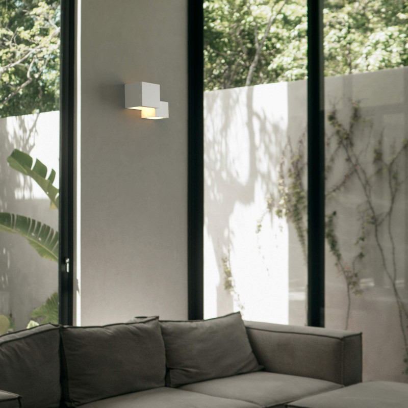 Wall light "Cube" - plaster - 2 x G9