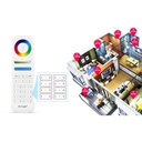 LED RGB + CCT Remote control - 8 Zones - BLACK - FUT089B - MiLight