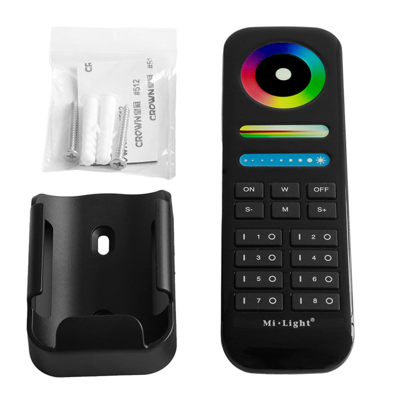LED RGB + CCT Remote control - 8 Zones - BLACK - FUT089B - MiLight