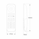 LED RGB + CCT Remote control - 8 Zones - BLACK - FUT089B - MiLight