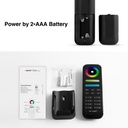LED RGB + CCT Remote control - 8 Zones - BLACK - FUT089B - MiLight