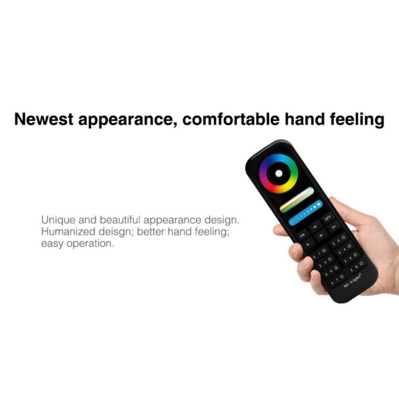 LED RGB + CCT Remote control - 8 Zones - BLACK - FUT089B - MiLight