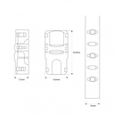 Hippo SMD CCT strip connector - 10mm PCB - 3 pin - IP20 - Max 24V