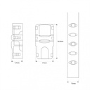 Hippo SMD RGBW strip connector - 12mm PCB - 5 pin - IP20 - Max 24V