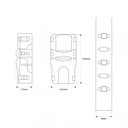 Hippo SMD single colour Strip-to-Strip connector - 8mm PCB - 2 pin - IP20 - Max 24V