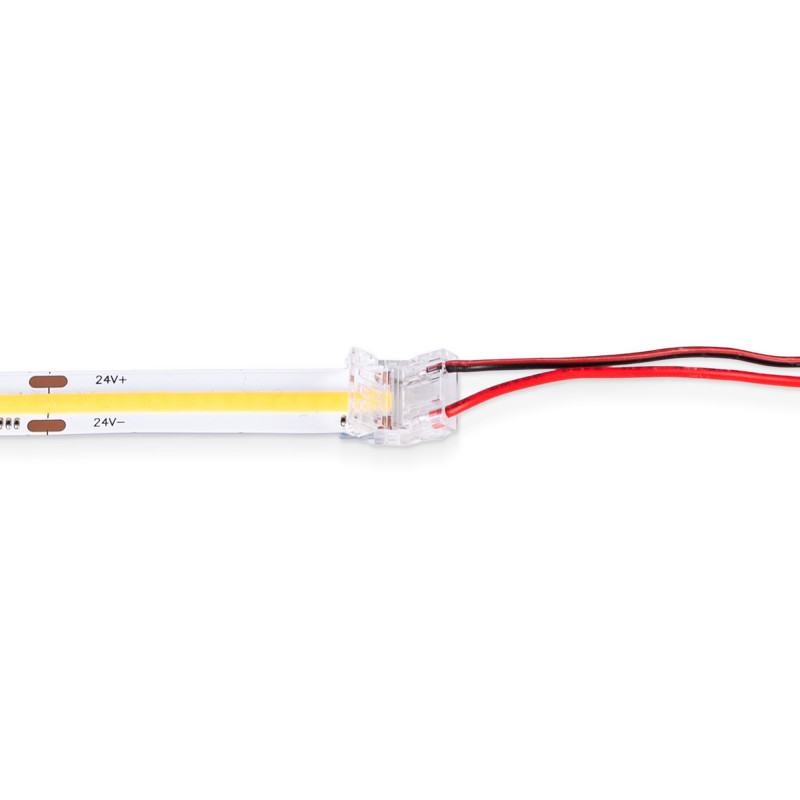 Hippo COB single colour strip connector - 10mm PCB - 2 pin - IP20 - Max 24V