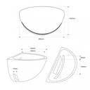 Wall light "Bol" - plaster - 1 x E14