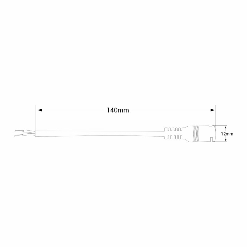Jack female connector for LED panels driver - B5234 - B5235 - B5236