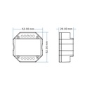 Single colour controller 12-48V DC - 8A - RF 2.4G - PUSH dimmer - MINI - Skydance