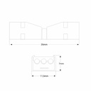 CCT cable to cable quick connector - 3 pins (3 wires)