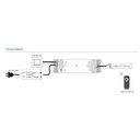 RGB+CCT Controller 12-48V DC - 25A (5A/channel) - RF 2.4G - PUSH dimmer - Skydance