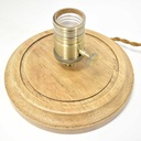 Glass and wood table lamp "TULE".