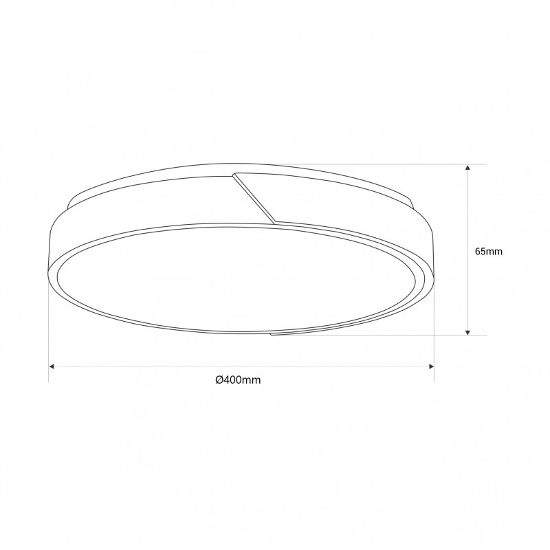 CCT LED 24W Ceiling Light - Wood and Polycarbonate - ø40cm - IP22