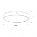 CCT LED 24W Ceiling Light - Wood and Polycarbonate - ø40cm - IP22