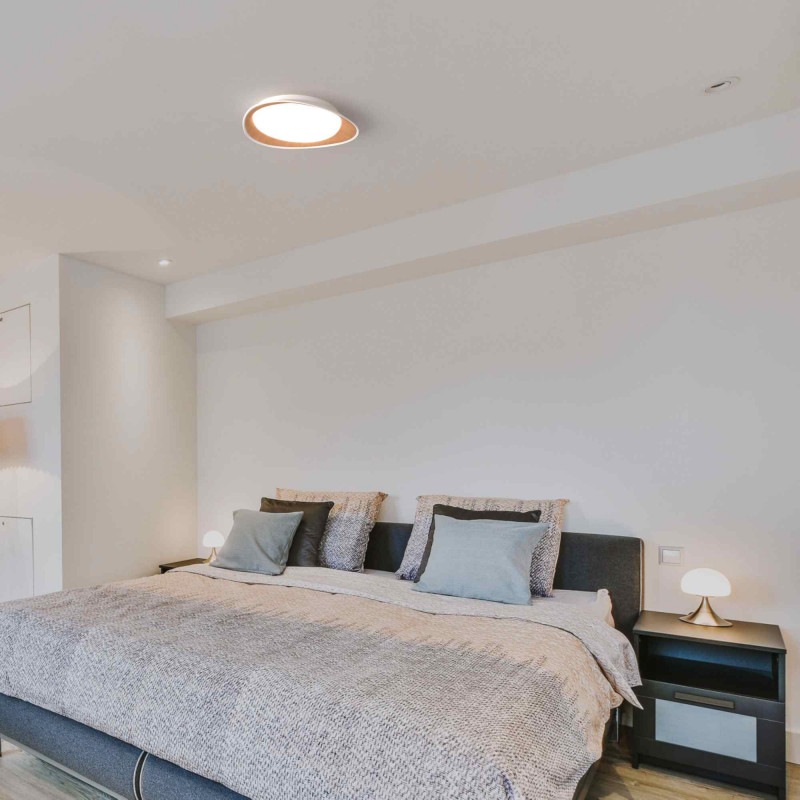 CCT LED 24W Ceiling light - Wood Effect - Ø45cm