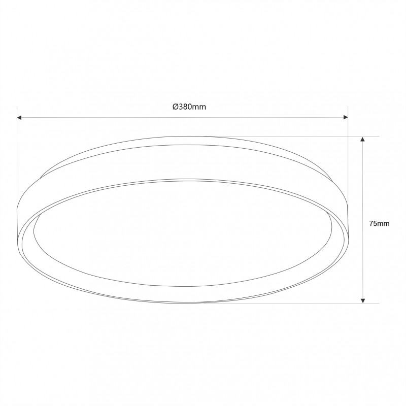 CCT LED 24W Ceiling light - Wood Effect - Ø40cm