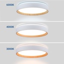 CCT LED 24W Ceiling light - Wood Effect - Ø40cm