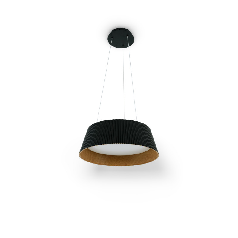 CCT LED Pendant Lamp - 24W - Wood effect - ø46cm