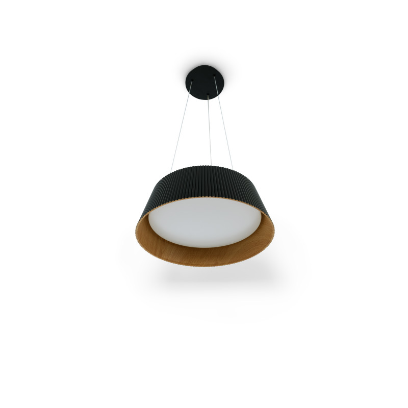 CCT LED Pendant Lamp - 24W - Wood effect - ø46cm