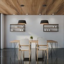 CCT LED Pendant Lamp - 24W - Wood effect - ø46cm