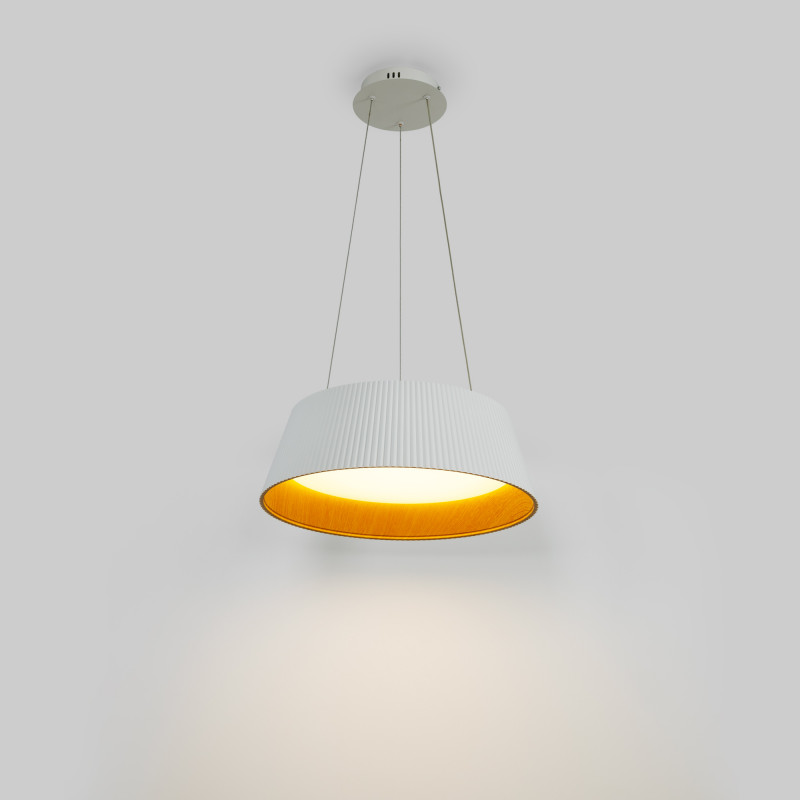 CCT LED Pendant Lamp - 24W - Wood effect - ø46cm