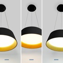 CCT LED Pendant Lamp - 24W - Wood effect - ø46cm